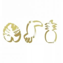 ScrapCooking Plats à Four 3 Découpoirs En Inox Dorés Toucan