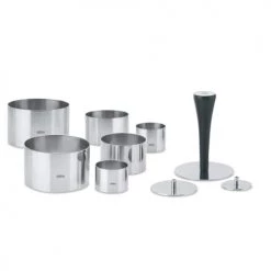 Accessoires de cuisson Soldes 14 GEFU Plats à Four Anneaux Professionnels à Desserts En Acier Inoxydable Argent