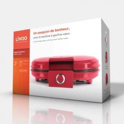 Livoo Accessoires De Cuisson Appareil à Gaufres En Résine Rouge -Accessoires de cuisson Soldes appareil a gaufres en resine rouge 3