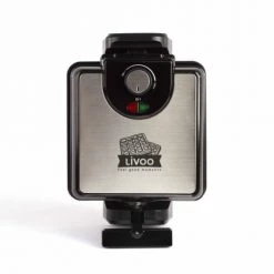 Livoo Accessoires De Cuisson Appareil à Gaufres Pivotant En Métal Gris -Accessoires de cuisson Soldes appareil a gaufres pivotant en metal gris 3