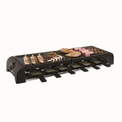 Livoo Accessoires De Cuisson Appareil à Raclette 12 Personnes En Métal Noir