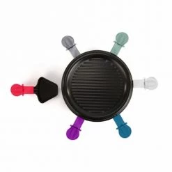 Livoo Accessoires De Cuisson Appareil à Raclette 6 Personnes En Métal Noir