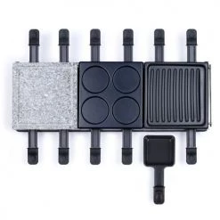 Livoo Accessoires De Cuisson Appareil à Raclette/fondue 12 Personnes En Métal Noir -Accessoires de cuisson Soldes appareil a raclette fondue 12 personnes en metal noir 2