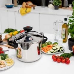 Kitchen Move Cocottes Autocuiseur à étrier Acier Inoxydable Argent Ø24cm 10L -Accessoires de cuisson Soldes autocuiseur a etrier acier inoxydable argent oe24cm 10l 4