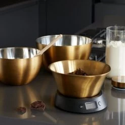 MasterClass Accessoires De Cuisson Balance électronique Avec Bol En Laiton Dorée Et Noire -Accessoires de cuisson Soldes balance electronique avec bol en laiton doree et noire 2