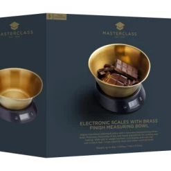 MasterClass Accessoires De Cuisson Balance électronique Avec Bol En Laiton Dorée Et Noire -Accessoires de cuisson Soldes balance electronique avec bol en laiton doree et noire 5