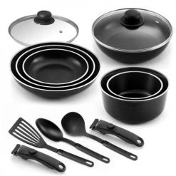 Cuisinox Casseroles Batterie De Cuisine 13 Pièces En Aluminium Et Revêtement Anti-adhésif