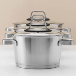 BergHoff Casseroles Batterie De Cuisine Manhattan En Acier 10 Pièces -Accessoires de cuisson Soldes batterie de cuisine manhattan en acier 10 pieces 2