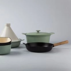 BergHoff Casseroles Braisière Ovale Avec Couvercle Fonte De Fer Vert 28x22 Cm - Ron -Accessoires de cuisson Soldes braisiere ovale avec couvercle fonte de fer vert 28x22 cm ron 4