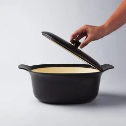 BergHoff Casseroles Braisière Ovale Avec Couvercle Noir 28*22 Cm - Ron -Accessoires de cuisson Soldes braisiere ovale avec couvercle noir 28 22 cm ron 4