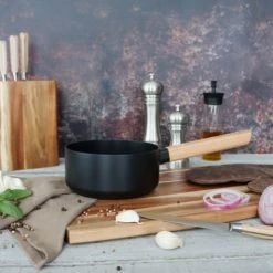 OGO Living Casseroles Casserole Induction En Aluminium Et Bois 16 Cm -Accessoires de cuisson Soldes casserole induction en aluminium et bois 16 cm 2