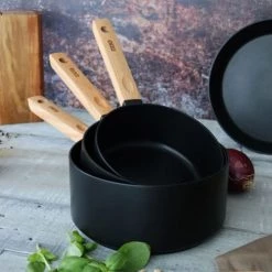 OGO Living Casseroles Casserole Induction En Aluminium Et Bois 16 Cm -Accessoires de cuisson Soldes casserole induction en aluminium et bois 16 cm 3