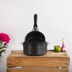 Cristel Casseroles à Poignée Amovible 16cm -Accessoires de cuisson Soldes casseroles a poignee amovible 16cm 1