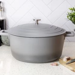 MasterClass Cocottes Cocotte 5L En Fonte D'aluminium Gris 37 X 28.9 X 19.5 -Accessoires de cuisson Soldes cocotte 5l en fonte d aluminium gris 37 x 28 9 x 19 5 2