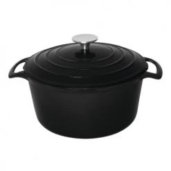 Vogue Cocottes Cocotte En Fonte Ronde Noire 3.2 L