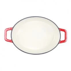 Livoo Cocottes Cocotte Ovale En émail Rouge -Accessoires de cuisson Soldes cocotte ovale en email rouge 3