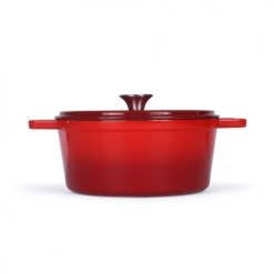 Livoo Cocottes Cocotte Ronde En émail Rouge -Accessoires de cuisson Soldes cocotte ronde en email rouge 5