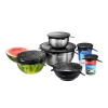 GEFU Casseroles Couvercles Adaptable En Silicone Noir -Accessoires de cuisson Soldes couvercles adaptable en silicone noir
