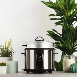 Livoo Accessoires De Cuisson Cuiseur à Riz Et Vapeur 2,8L En Acier Inoxydable Gris -Accessoires de cuisson Soldes cuiseur a riz et vapeur 2 8l en acier inoxydable gris 1