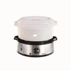 Livoo Accessoires De Cuisson Cuiseur Vapeur Et Riz 2 En 1 En Acier Inoxydable Argent -Accessoires de cuisson Soldes cuiseur vapeur et riz 2 en 1 en acier inoxydable argent 5