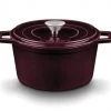 Castey Casseroles Faitout 16 Cm En Fonte émaillée Bordeaux Avec Couvercle, Tous Feux -Accessoires de cuisson Soldes faitout 16 cm en fonte emaillee bordeaux avec couvercle tous feux