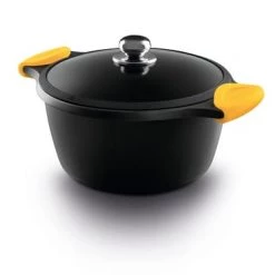 Castey Casseroles Faitout 20 Cm Antiadhésif, Fonte D’alu, Couvercle, Anses,non Induction