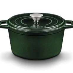 Castey Casseroles Faitout 20 Cm En Fonte émaillée Bordeaux Avec Couvercle, Tous Feux -Accessoires de cuisson Soldes faitout 20 cm en fonte emaillee vert avec couvercle tous feux 2