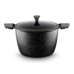 Castey Casseroles Faitout 26cm Antiadhésif, Fonte D’alu, Couvercle Et Anses, Tous Feux