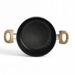 Livoo Casseroles Faitout Aspect Pierre Et Bois En Aluminium Noir -Accessoires de cuisson Soldes faitout aspect pierre et bois en aluminium noir 3