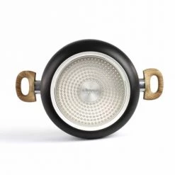 Livoo Casseroles Faitout Aspect Pierre Et Bois En Aluminium Noir -Accessoires de cuisson Soldes faitout aspect pierre et bois en aluminium noir 4