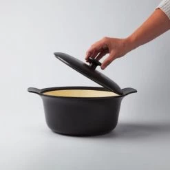 BergHoff Casseroles Faitout Avec Couvercle Fonte De Fer Noir 24 Cm - Ron -Accessoires de cuisson Soldes faitout avec couvercle fonte de fer noir 24 cm ron 2