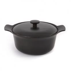 BergHoff Casseroles Faitout Avec Couvercle Fonte De Fer Noir 24 Cm - Ron