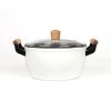 Livoo Casseroles Faitout Wood Line En Aluminium Blanc -Accessoires de cuisson Soldes faitout wood line en aluminium blanc