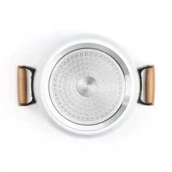 Livoo Casseroles Faitout Wood Line En Aluminium Blanc -Accessoires de cuisson Soldes faitout wood line en aluminium blanc 5