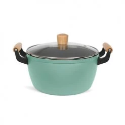 Livoo Casseroles Faitout Wood Line En Aluminium Vert -Accessoires de cuisson Soldes faitout wood line en aluminium vert 1