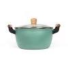 Livoo Casseroles Faitout Wood Line En Aluminium Vert -Accessoires de cuisson Soldes faitout wood line en aluminium vert