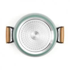 Livoo Casseroles Faitout Wood Line En Aluminium Vert -Accessoires de cuisson Soldes faitout wood line en aluminium vert 3
