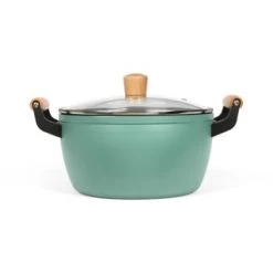 Livoo Casseroles Faitout Wood Line En Aluminium Vert -Accessoires de cuisson Soldes faitout wood line en aluminium vert 4