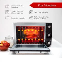 Kitchen Move Accessoires De Cuisson Four Multifonction Noir 48L 1800W -Accessoires de cuisson Soldes four multifonction noir 48l 1800w 3