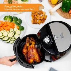 Kitchen Move Accessoires De Cuisson Friteuse électrique Sans Huile Polypropylène Noir 3.5L 1400W -Accessoires de cuisson Soldes friteuse electrique sans huile polypropylene noir 3 5l 1400w 2