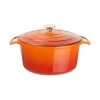 Vogue Cocottes Grande Cocotte En Fonte Ronde Orange 4 L -Accessoires de cuisson Soldes grande cocotte en fonte ronde orange 4 l
