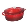 Vogue Cocottes Grande Cocotte Ovale Rouge En Fonte 6 L -Accessoires de cuisson Soldes grande cocotte ovale rouge en fonte 6 l