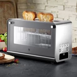 WMF Accessoires De Cuisson Grille Pain En Verre En Inox Argent -Accessoires de cuisson Soldes grille pain en verre en inox argent 2