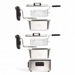 Accessoires De Cuisson Livoo Friteuse Electrique Double En Acier Inoxydable Argent -Accessoires de cuisson Soldes livoo friteuse electrique double en acier inoxydable argent 4