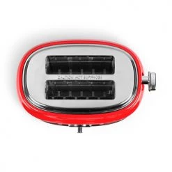 Accessoires De Cuisson Livoo Grille-pains Retro 2 Fentes En Acier Inoxydable Rouge -Accessoires de cuisson Soldes livoo grille pains retro 2 fentes en acier inoxydable rouge 2