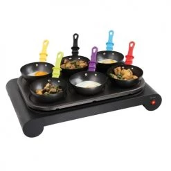 Accessoires De Cuisson Livoo Set Mini Woks, Crêpière Et Gril En Métal Noir -Accessoires de cuisson Soldes livoo set mini woks crepiere et gril en metal noir 3