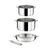 Cuisinox Lots 4 Pièces : Casseroles, Poêle Et Poignée -Accessoires de cuisson Soldes lots 4 pieces casseroles poele et poignee