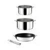 Cuisinox Lots 4 Pièces : Casseroles, Poêle Revêtue Et Poignée -Accessoires de cuisson Soldes lots 4 pieces casseroles poele revetue et poignee