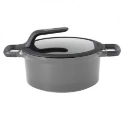 BergHoff Casseroles Marmite Avec Couvercle Anti-chaleur Gris 24 Cm - Gem