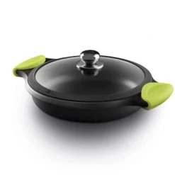 Castey Casseroles Mijoteuse 28cm Antiadhésif, Fonte D’alu, Couvercle Et Anses, Tous Feux